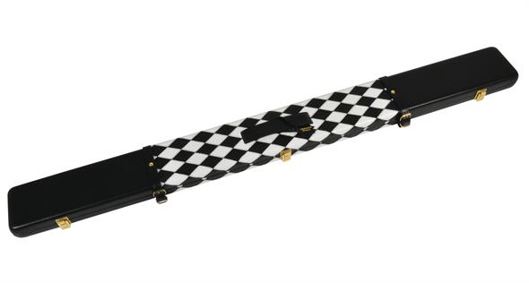 Black and White Small Diamond Leather 3/4 Case